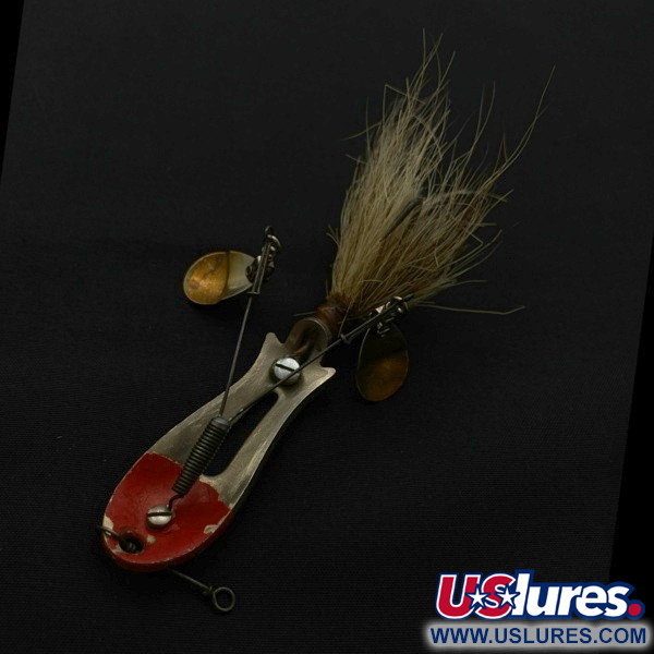 Vintage   Pflueger ZAM, 1/2oz nickel/red fishing spoon #23672