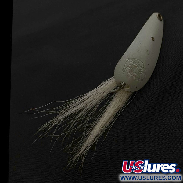 Vintage   Weedless Weezel bait Rex Spoon, 2/5oz pearl fishing spoon #23673