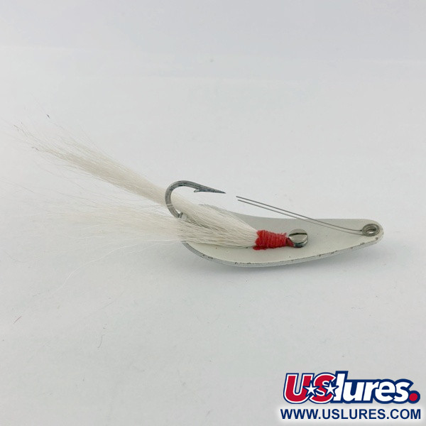 Vintage   Weedless Weezel bait Rex Spoon, 2/5oz pearl fishing spoon #23673