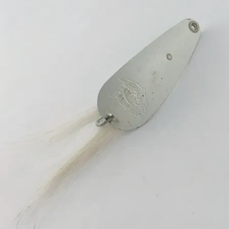 Vintage Weedless Weezel bait Rex Spoon, 2/5oz pearl fishing spoon #23673