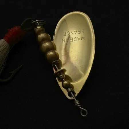 Vintage Mepps Aglia 5 Dressed (1970S), 1/2oz gold spinning lure #23675