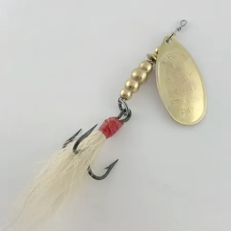 Vintage Mepps Aglia 5 Dressed (1970S), 1/2oz gold spinning lure #23675