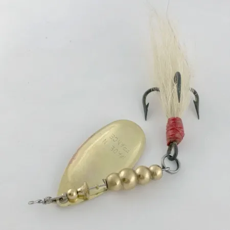 Vintage Mepps Aglia 5 Dressed (1970S), 1/2oz gold spinning lure #23675