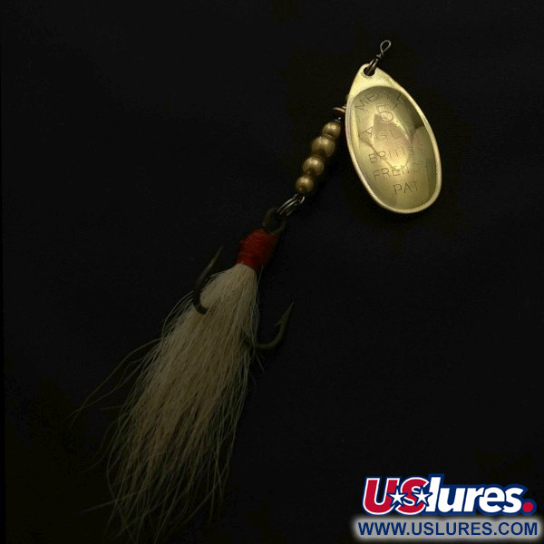Vintage   Mepps Aglia 5 Dressed (1970S), 1/2oz gold spinning lure #23675
