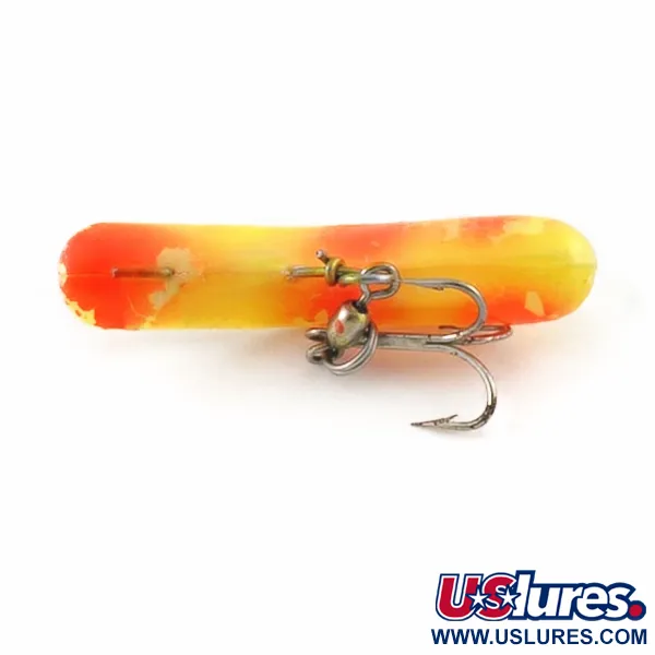 Vintage   Luhr Jensen Fire Plug, 3/16oz yellow fishing lure #23676