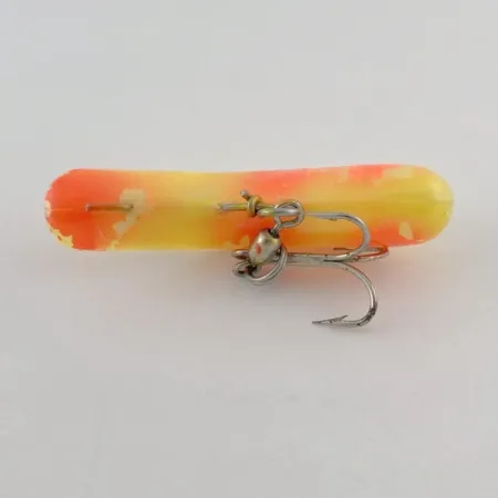 Vintage Luhr Jensen Fire Plug, 3/16oz yellow fishing lure #23676