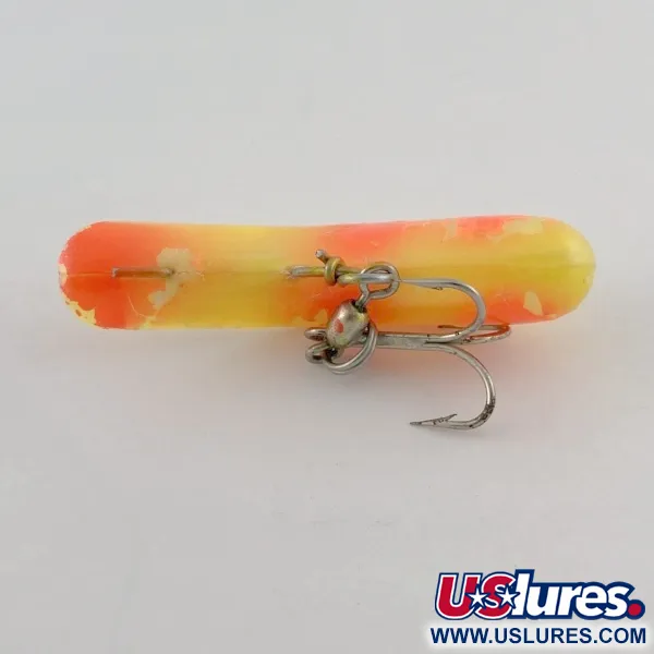 Vintage   Luhr Jensen Fire Plug, 3/16oz yellow fishing lure #23676
