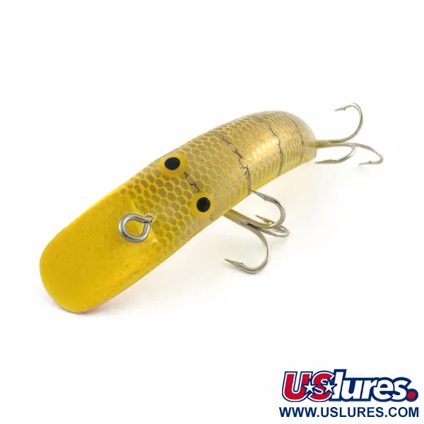 Vintage   Herter's Lazy Iver Japan, 3/16oz yellow/gold fishing lure #23677