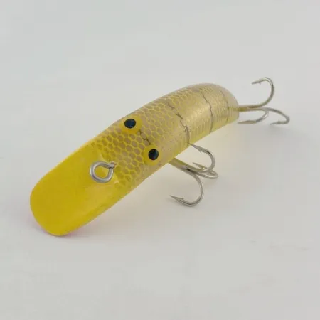 Vintage Herter's Lazy Iver Japan, 3/16oz yellow/gold fishing lure #23677