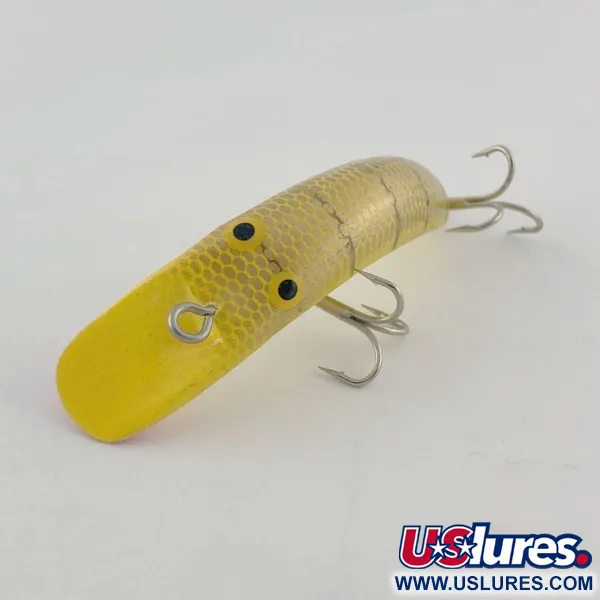 Vintage   Herter's Lazy Iver Japan, 3/16oz yellow/gold fishing lure #23677