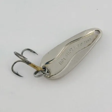 Vintage Luhr Jensen Hot Shot W, 1/4oz nickel fishing spoon #23682