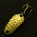 Vintage   Luhr Jensen Luhr's wobbler, 3/16oz gold fishing spoon #23689