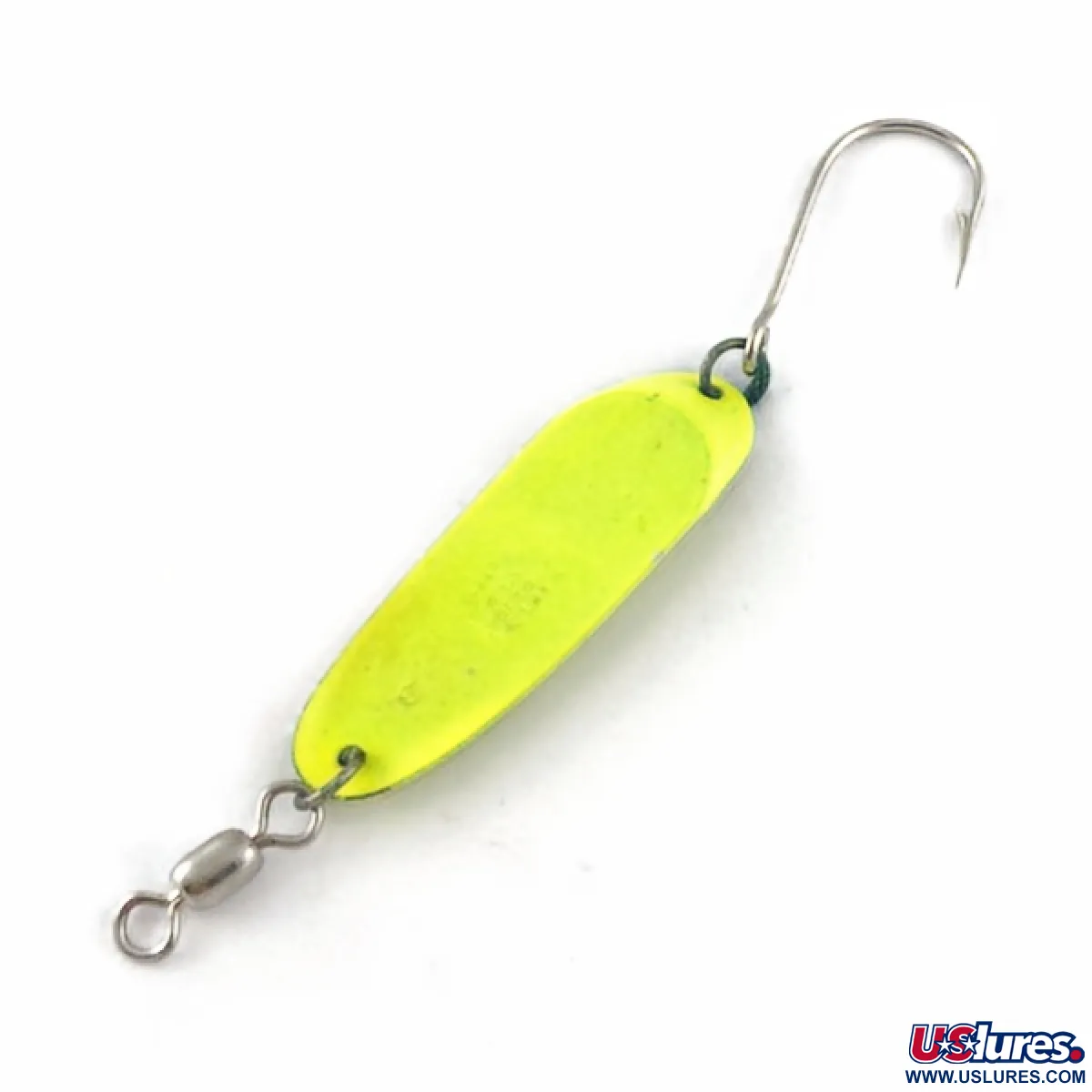 andy reekers fishing lures Vintage Andy Reekers, 3/16oz yellow fishing spoon #23691