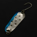 Vintage   Luhr Jensen Alpena Diamond, 3/16oz nickel/blue fishing spoon #23692