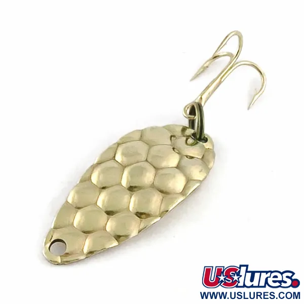 Vintage   Acme Little Cleo bubbles, 1/8oz gold fishing spoon #23697