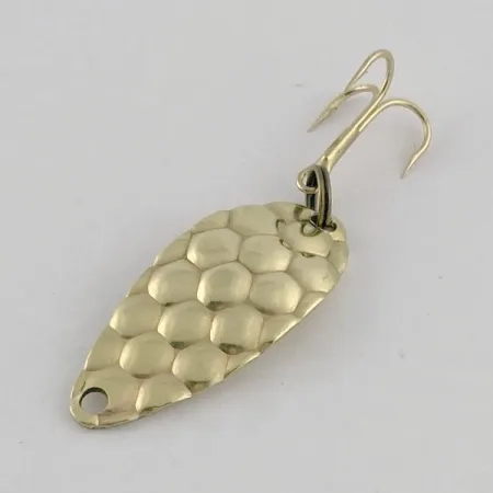 Vintage Acme Little Cleo bubbles, 1/8oz gold fishing spoon #23697