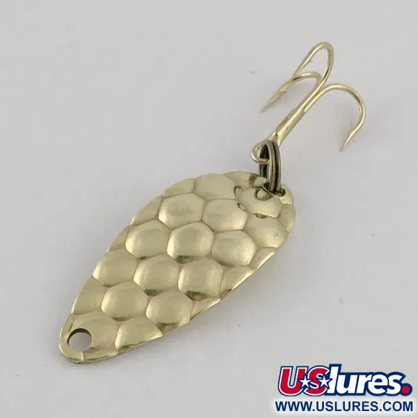 Vintage   Acme Little Cleo bubbles, 1/8oz gold fishing spoon #23697