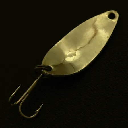 Vintage Acme Little Cleo bubbles, 1/8oz gold fishing spoon #23697