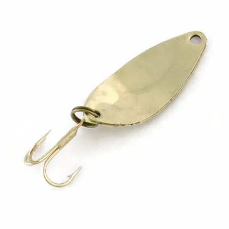 Vintage Acme Little Cleo bubbles, 1/8oz gold fishing spoon #23697