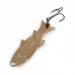 Vintage   Atlantic Lures Golden Wobble-Fish, 3/16oz copper fishing spoon #23698