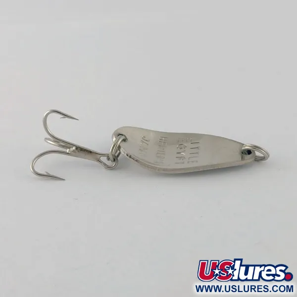 Vintage   Herter's Little Egypt (Japan), 3/16oz nickel/blue fishing spoon #23700