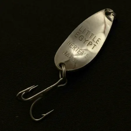 Vintage Herter's Little Egypt (Japan), 3/16oz nickel/blue fishing spoon #23700
