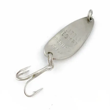 Vintage Herter's Little Egypt (Japan), 3/16oz nickel/blue fishing spoon #23700