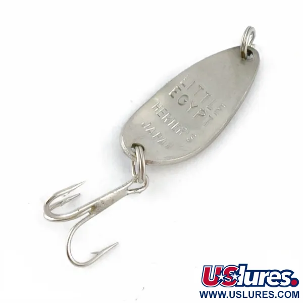 Vintage   Herter's Little Egypt (Japan), 3/16oz nickel/blue fishing spoon #23700