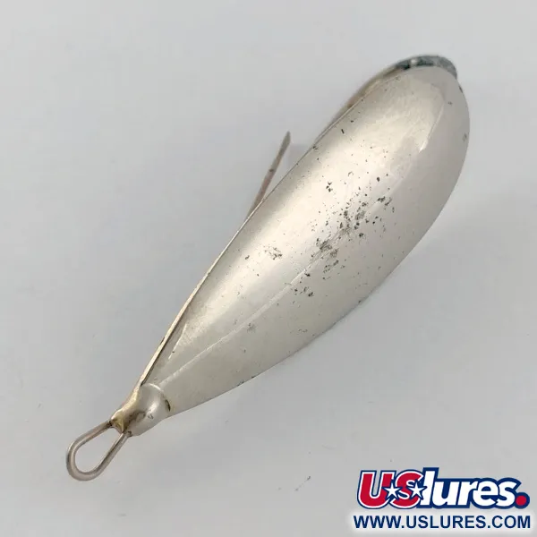 Vintage   Luhr Jensen Silver Spoon, 1/2oz nickel fishing spoon #23702