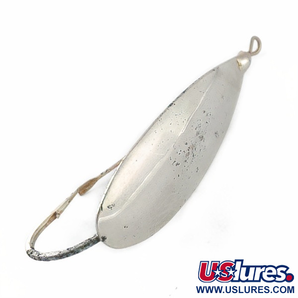 Vintage   Luhr Jensen Silver Spoon, 1/2oz nickel fishing spoon #23702