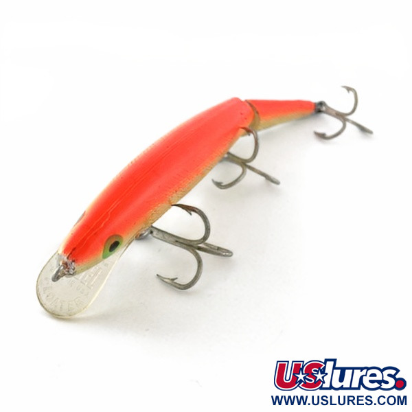 Vintage   Rebel Floater F14 Jointed, 1/2oz orange/gold fishing lure #23705