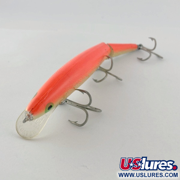 Vintage   Rebel Floater F14 Jointed, 1/2oz orange/gold fishing lure #23705