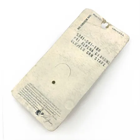 Luhr Jensen Luhr jensen Alpena Diamond #41 Glow​, 1/4oz Glo-Flo Green stripe fishing spoon #23708