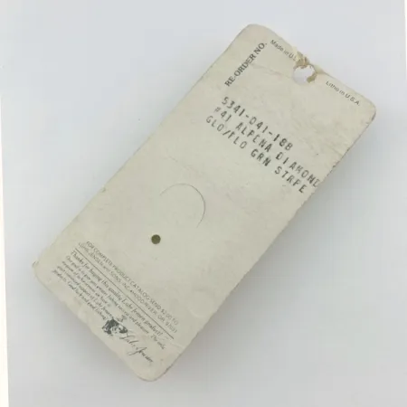 Luhr Jensen Luhr jensen Alpena Diamond #41 Glow​, 1/4oz Glo-Flo Green stripe fishing spoon #23708