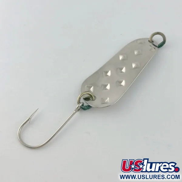 Vintage   Luhr Jensen Alpena Diamond, 3/16oz nickel/green fishing spoon #23709