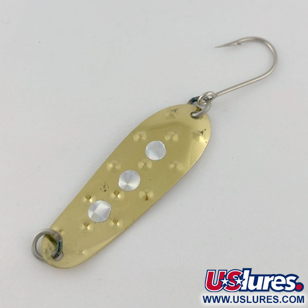 Vintage   Luhr Jensen Alpena Diamond, 1/4oz gold fishing spoon #23710