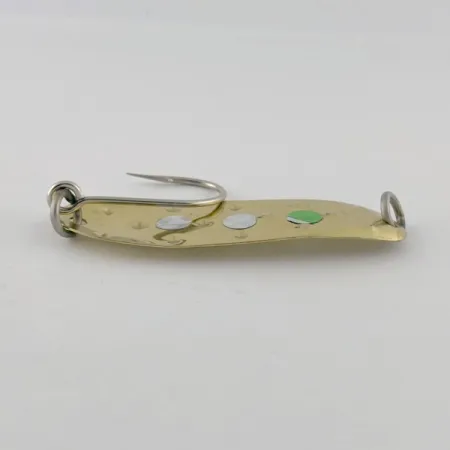 Vintage Luhr Jensen Alpena Diamond, 1/4oz gold fishing spoon #23710
