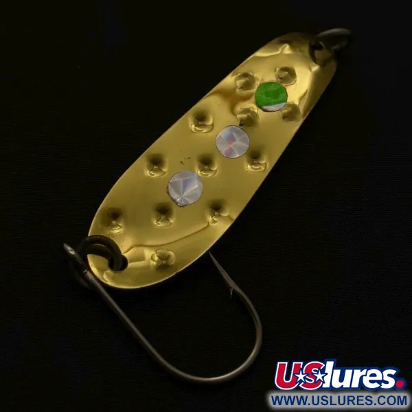 Vintage   Luhr Jensen Alpena Diamond, 1/4oz gold fishing spoon #23710