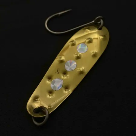 Vintage Luhr Jensen Alpena Diamond, 1/4oz gold fishing spoon #23710