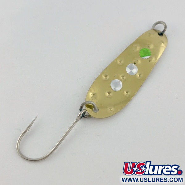 Vintage   Luhr Jensen Alpena Diamond, 1/4oz gold fishing spoon #23710