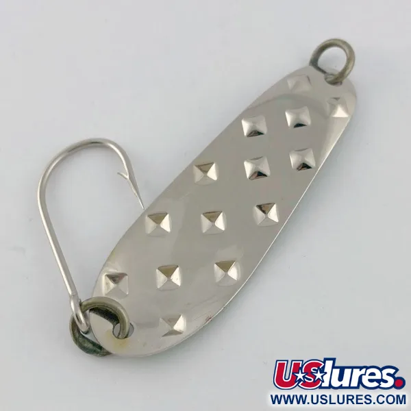 Vintage   Luhr Jensen Alpena Diamond, 1/4oz nickel/green fishing spoon #23711