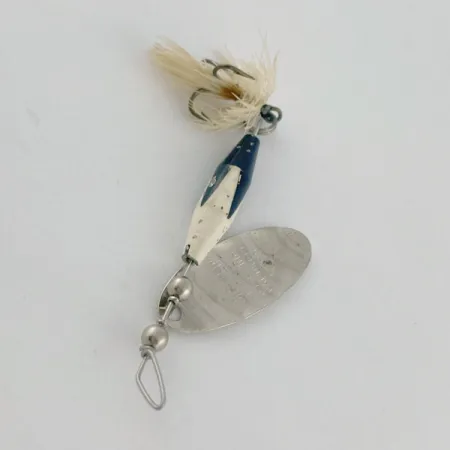 Vintage Glen Evans Shyster, 1/4oz white/nickel spinning lure #23713