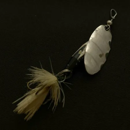 Vintage Glen Evans Shyster, 1/4oz white/nickel spinning lure #23713