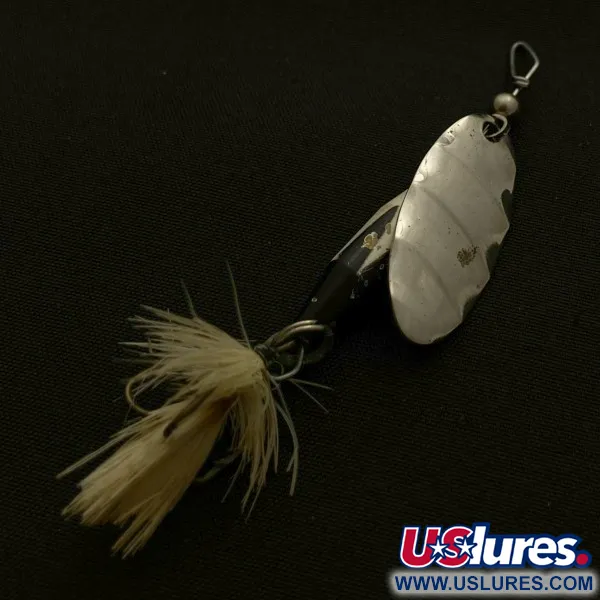 Vintage   Glen Evans Shyster, 1/4oz white/nickel spinning lure #23713