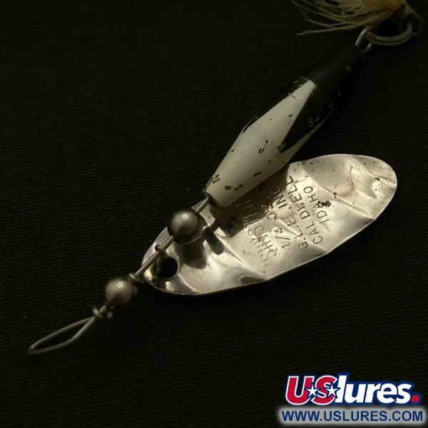 Vintage   Glen Evans Shyster, 1/4oz white/nickel spinning lure #23713