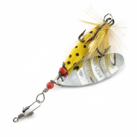 Vintage Abu Garcia Spinnaren Reflex, 1/4oz nickel/yellow spinning lure #23714