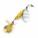 Vintage   Abu Garcia Spinnaren Reflex, 1/4oz nickel/yellow spinning lure #23714
