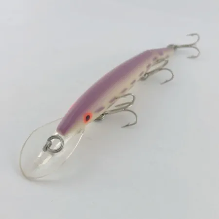 Vintage Rebel Fastrac  F12 Jointed, 2/5oz white/purple fishing lure #23717