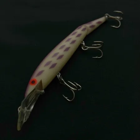 Vintage Rebel Fastrac  F12 Jointed, 2/5oz white/purple fishing lure #23717