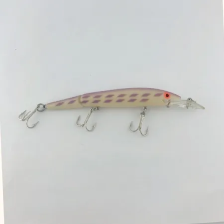 Vintage Rebel Fastrac  F12 Jointed, 2/5oz white/purple fishing lure #23717